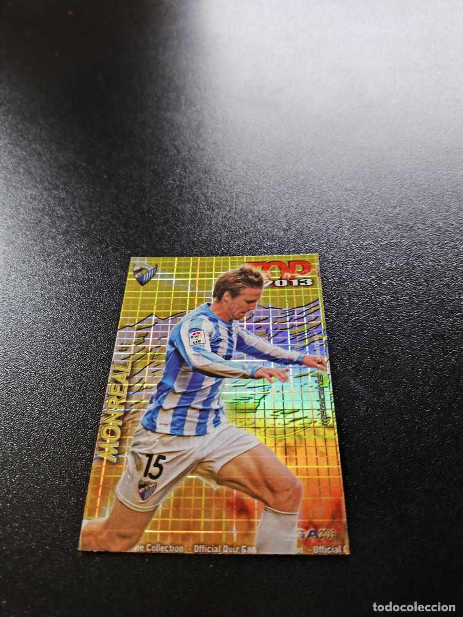 Cromos de F&uacute;tbol: 580 MONREAL MALAGA FONDO DORADO CUADROS TOP MUNDICROMO LIGA 2012 2013 12 13 NO PANINI ESTE