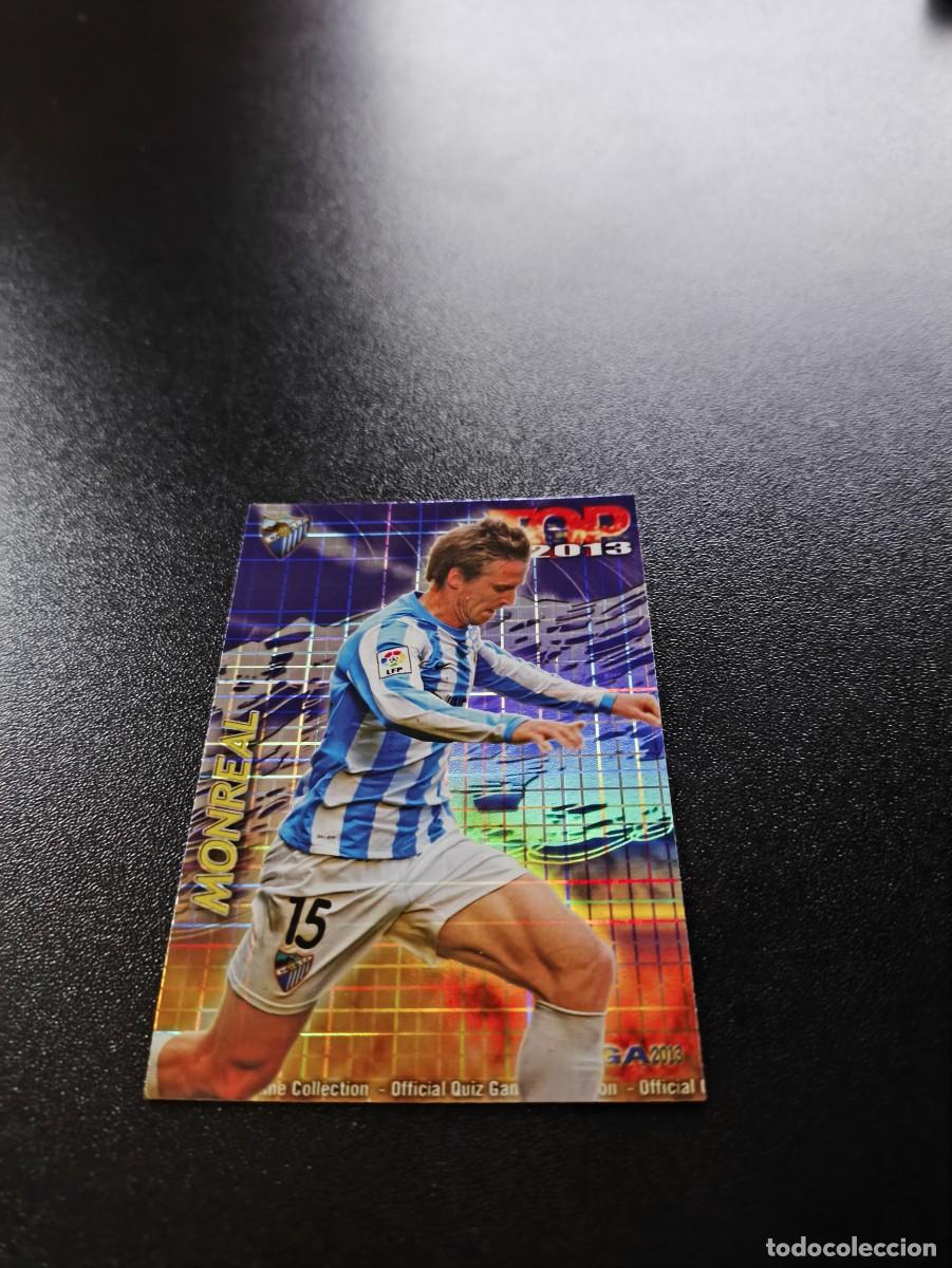 Cromos de F&uacute;tbol: 580 MONREAL MALAGA FONDO MORADO CUADROS TOP MUNDICROMO LIGA 2012 2013 12 13 NO PANINI ESTE