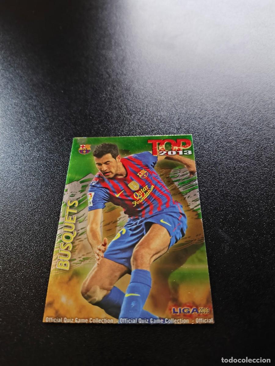 Cromos de F&uacute;tbol: 587 BUSQUETS BARCELONA FONDO VERDE TOP MUNDICROMO LIGA 2012 2013 12 13 NO PANINI ESTE