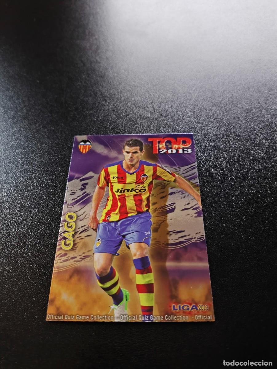 Cromos de F&uacute;tbol: 588 GAGO VALENCIA FONDO MORADO TOP MUNDICROMO LIGA 2012 2013 12 13 NO PANINI ESTE