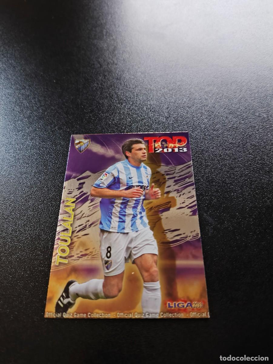 Cromos de F&uacute;tbol: 589 TOULALAN MALAGA FONDO MORADO TOP MUNDICROMO LIGA 2012 2013 12 13 NO PANINI ESTE