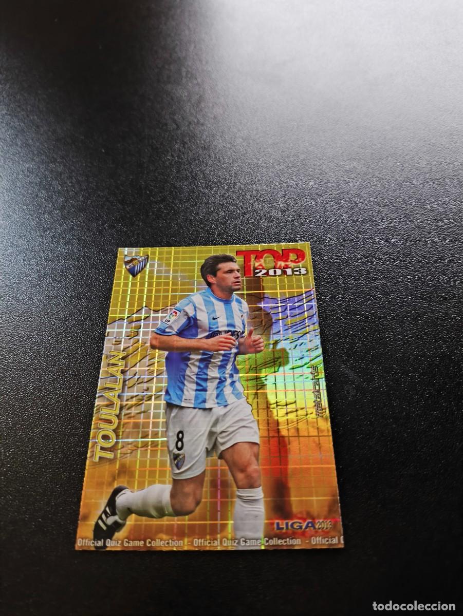 Cromos de F&uacute;tbol: 589 TOULALAN MALAGA FONDO DORADO CUADROS TOP MUNDICROMO LIGA 2012 2013 12 13 NO PANINI ESTE