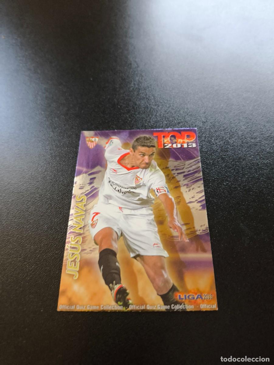 Cromos de F&uacute;tbol: 599 JESUS NAVAS SEVILLA FONDO MORADO TOP MUNDICROMO LIGA 2012 2013 12 13 NO PANINI ESTE