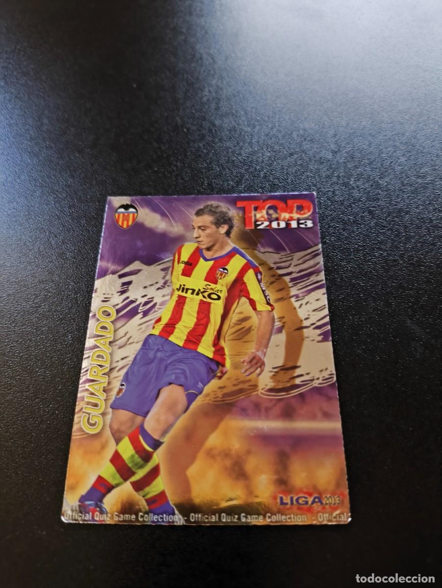 Cromos de F&uacute;tbol: 603 GUARDADO VALENCIA FONDO MORADO TOP MUNDICROMO LIGA 2012 2013 12 13 NO PANINI ESTE