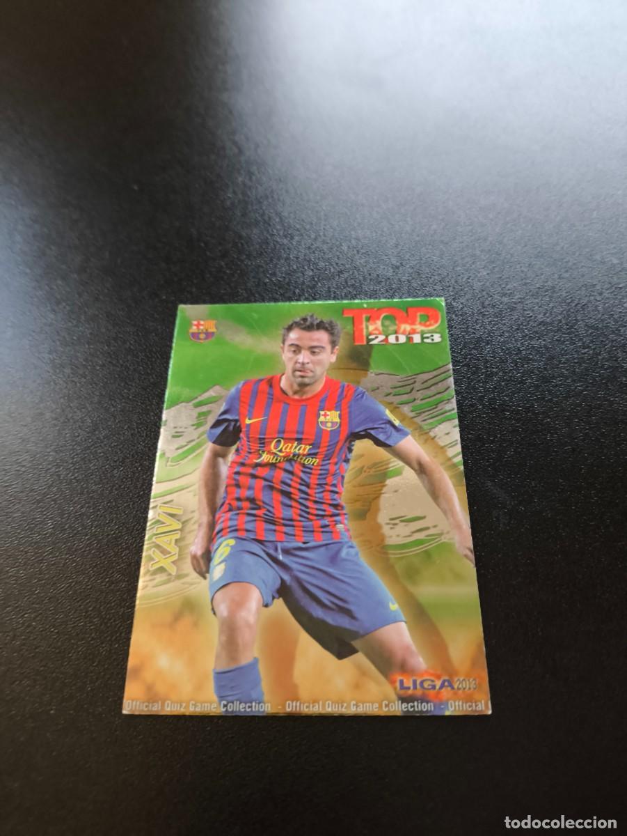 Cromos de F&uacute;tbol: 605 XAVI BARCELONA FONDO VERDE TOP MUNDICROMO LIGA 2012 2013 12 13 NO PANINI ESTE