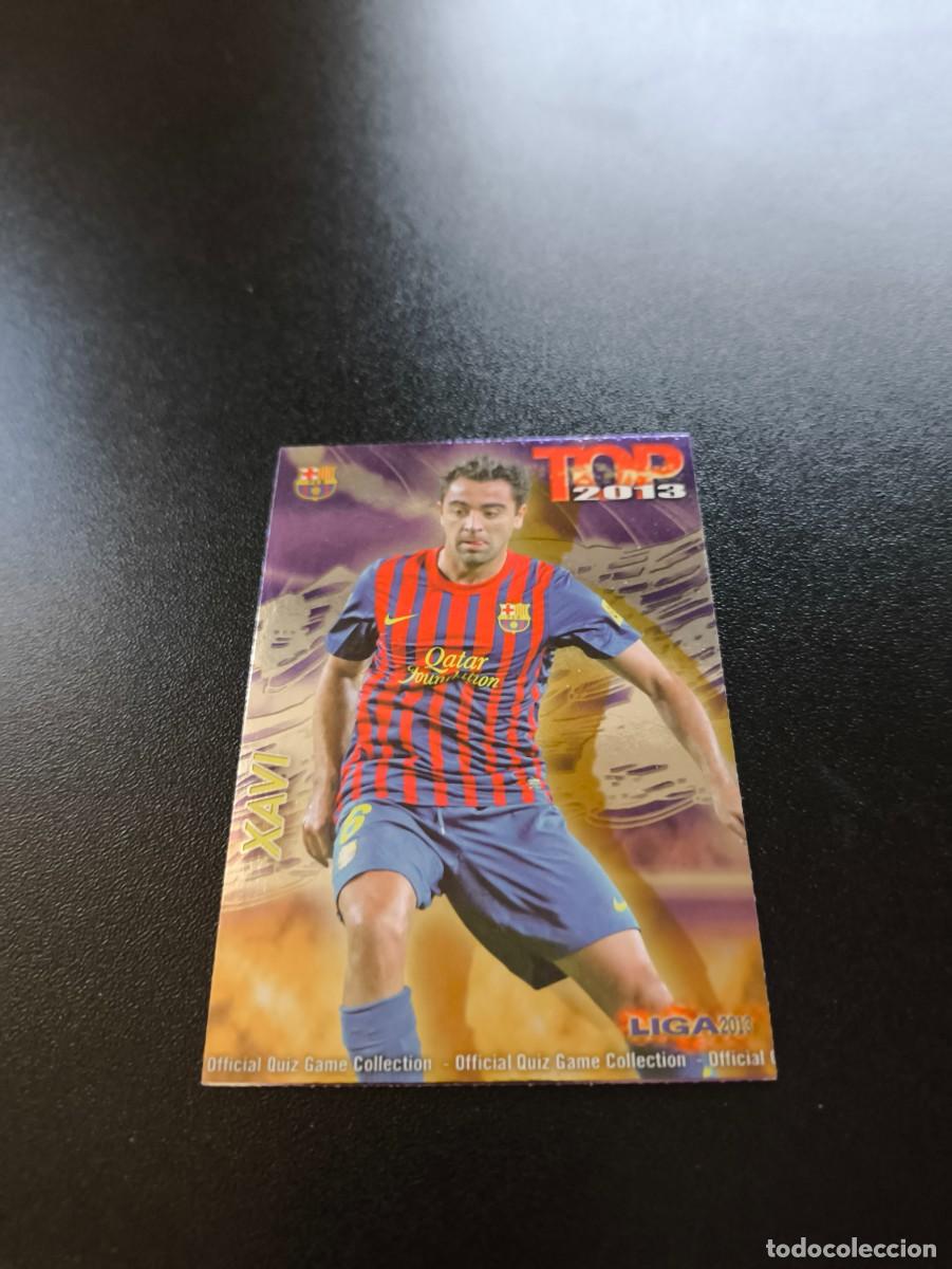 Cromos de F&uacute;tbol: 605 XAVI BARCELONA FONDO MORADO TOP MUNDICROMO LIGA 2012 2013 12 13 NO PANINI ESTE