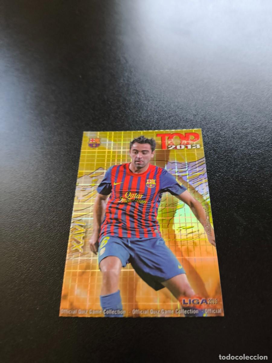 Cromos de F&uacute;tbol: 605 XAVI BARCELONA FONDO DORADO CUADROS TOP MUNDICROMO LIGA 2012 2013 12 13 NO PANINI ESTE
