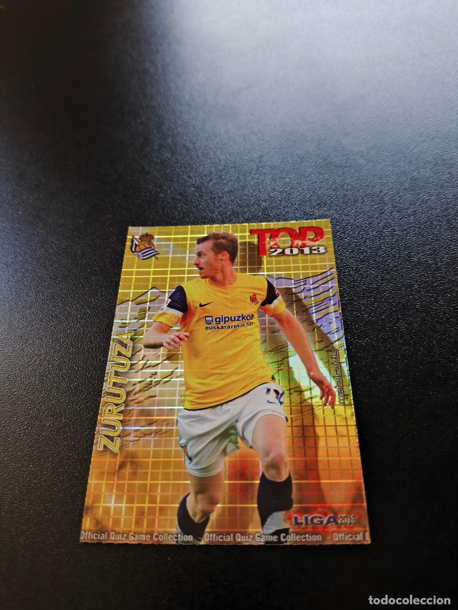 Cromos de F&uacute;tbol: 610 ZURUTUZA REAL SOCIEDAD FONDO DORADO CUADROS TOP MUNDICROMO LIGA 2012 2013 12 13 NO PANINI ESTE
