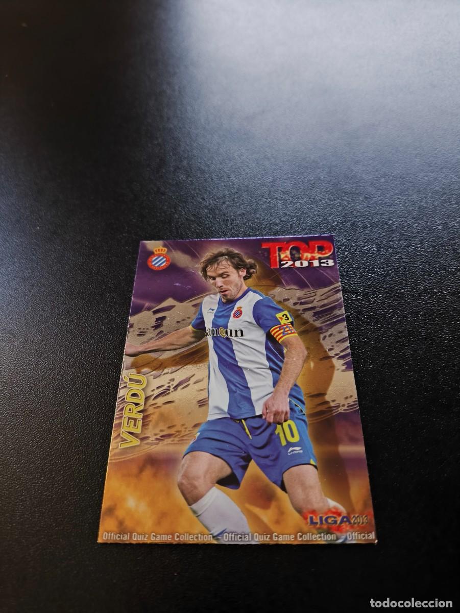 Cromos de F&uacute;tbol: 611 VERDU ESPANYOL FONDO MORADO TOP MUNDICROMO LIGA 2012 2013 12 13 NO PANINI ESTE
