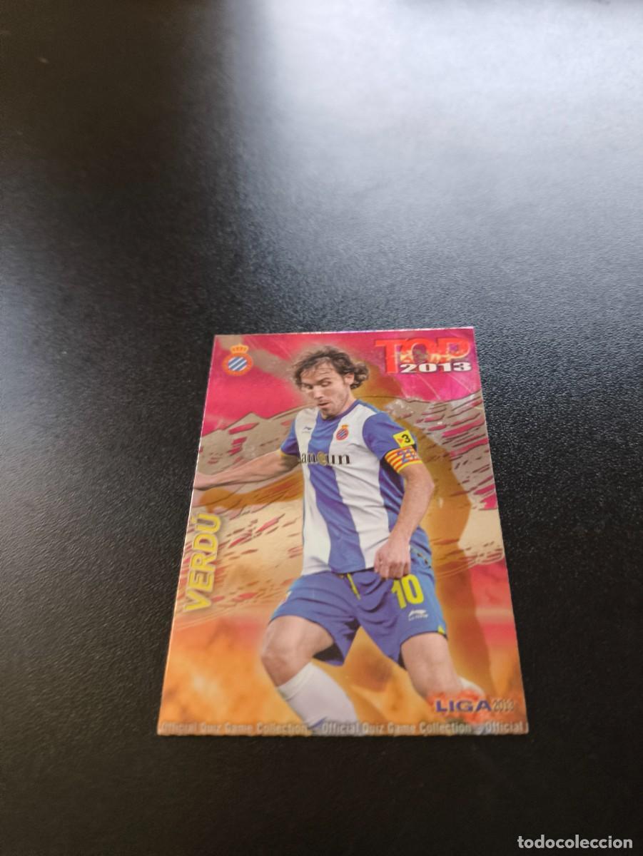 Cromos de F&uacute;tbol: 611 VERDU ESPANYOL FONDO FUCSIA ROSA TOP MUNDICROMO LIGA 2012 2013 12 13 NO PANINI ESTE