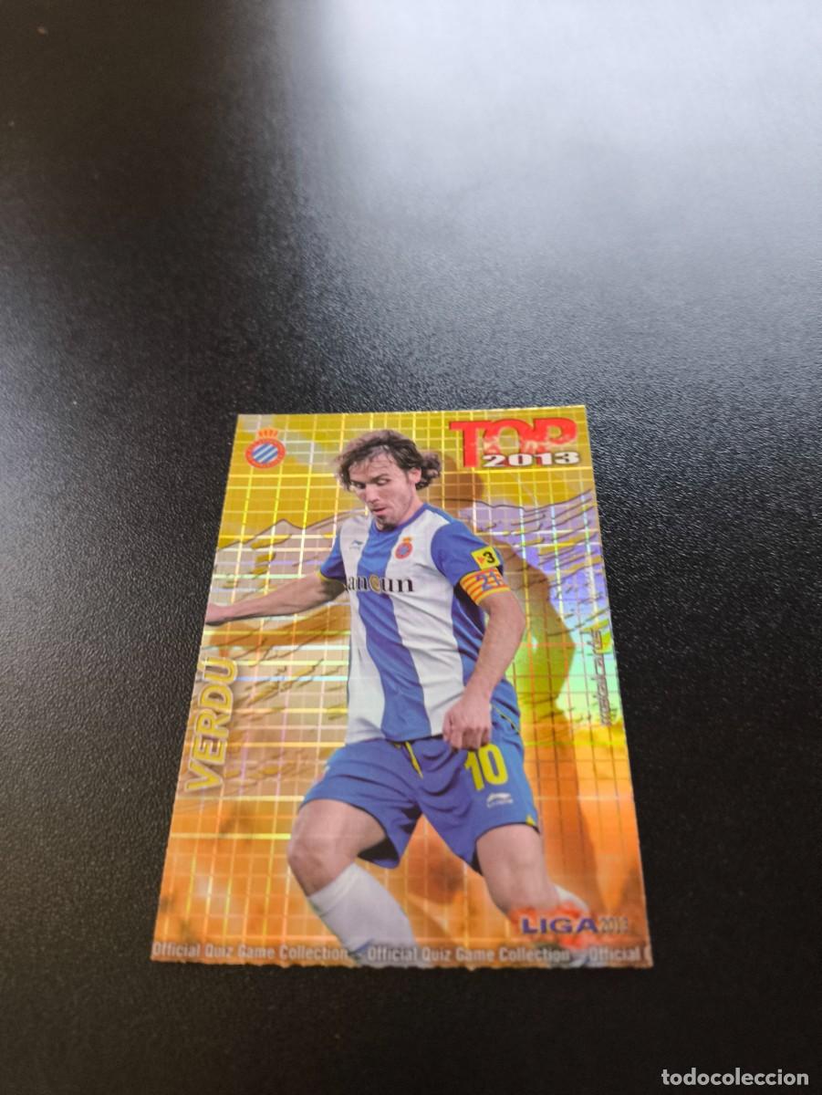 Cromos de F&uacute;tbol: 611 VERDU ESPANYOL FONDO DORADO CUADROS TOP MUNDICROMO LIGA 2012 2013 12 13 NO PANINI ESTE