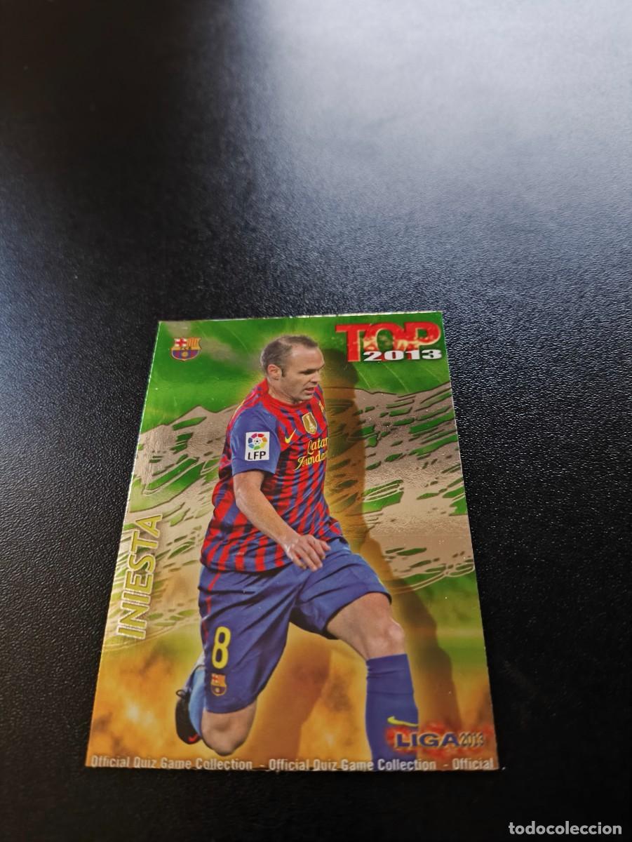 Cromos de F&uacute;tbol: 614 INIESTA BARCELONA FONDO VERDE TOP MUNDICROMO LIGA 2012 2013 12 13 NO PANINI ESTE