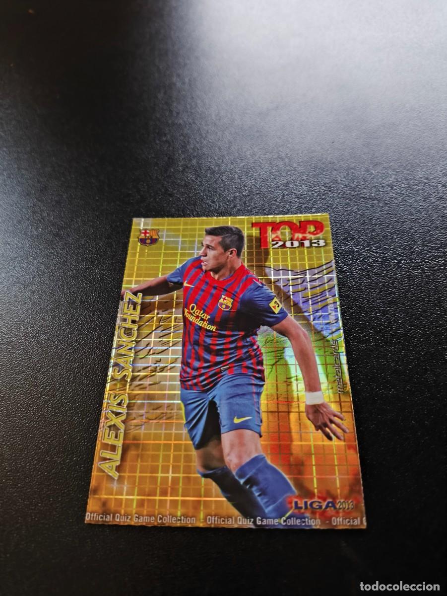 Cromos de F&uacute;tbol: 623 ALEXIS SANCHEZ BARCELONA FONDO DORADO CUADROS TOP MUNDICROMO LIGA 2012 2013 12 13 NO PANINI ESTE