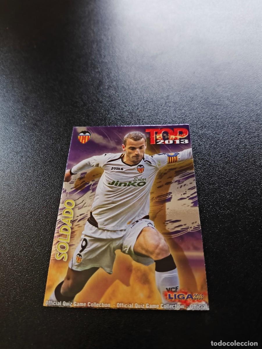 Cromos de F&uacute;tbol: 624 SOLDADO VALENCIA FONDO MORADO TOP MUNDICROMO LIGA 2012 2013 12 13 NO PANINI ESTE