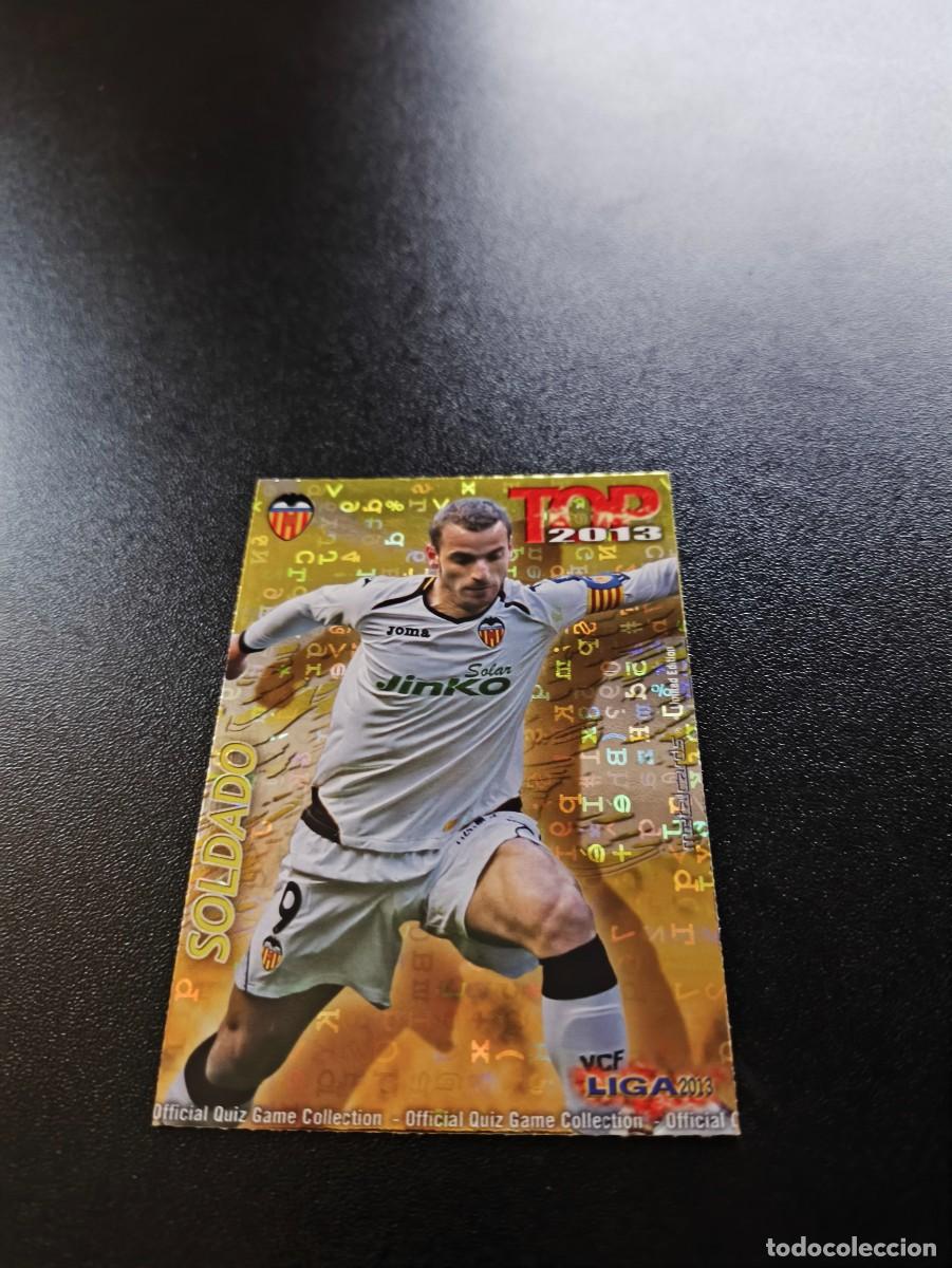 Cromos de F&uacute;tbol: 624 SOLDADO VALENCIA FONDO DORADO LETRAS TOP MUNDICROMO LIGA 2012 2013 12 13 NO PANINI ESTE