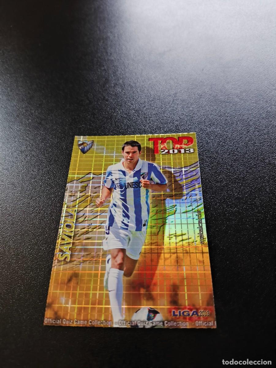 Cromos de F&uacute;tbol: 628 SAVIOLA MALAGA FONDO DORADO CUADROS TOP MUNDICROMO LIGA 2012 2013 12 13 NO PANINI ESTE