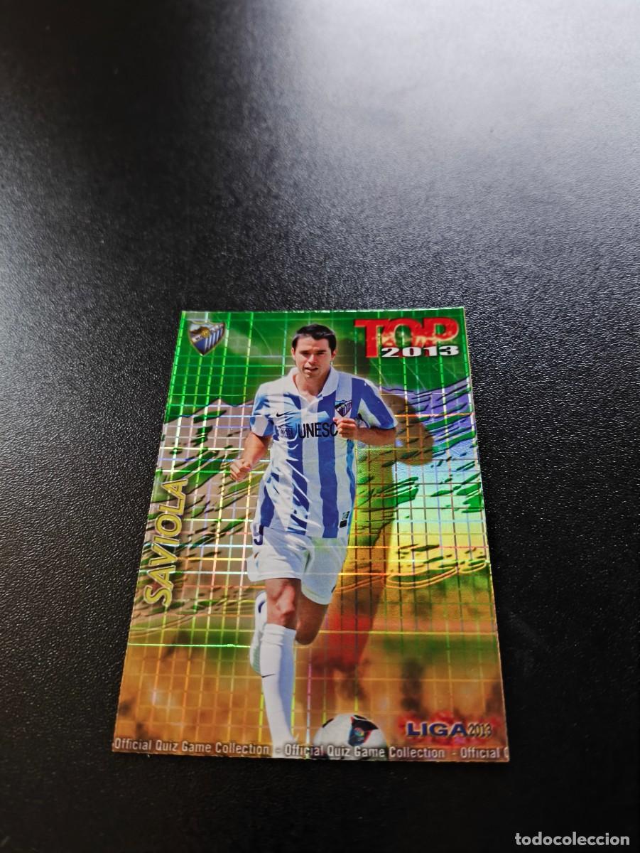 Cromos de F&uacute;tbol: 628 SAVIOLA MALAGA FONDO VERDE CUADROS TOP MUNDICROMO LIGA 2012 2013 12 13 NO PANINI ESTE