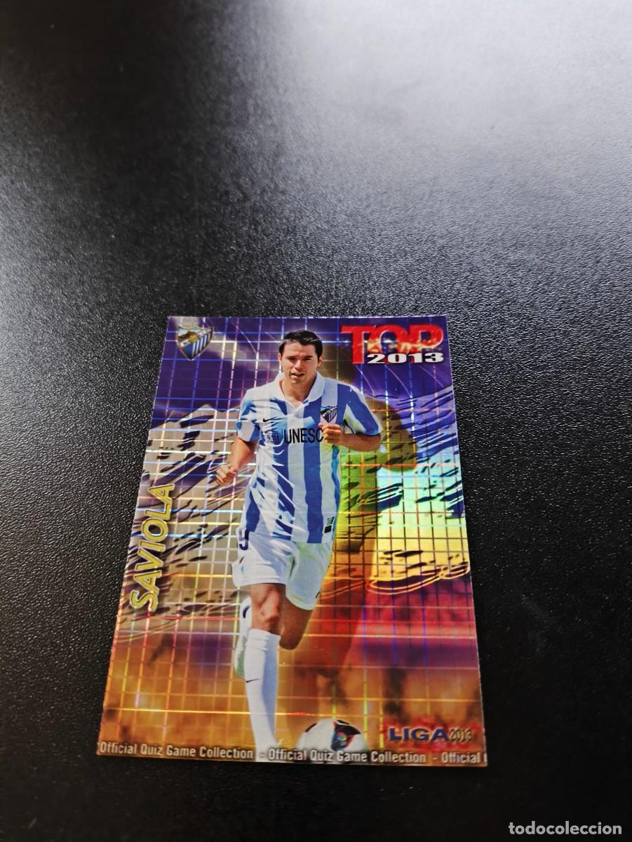 Cromos de F&uacute;tbol: 628 SAVIOLA MALAGA FONDO MORADO CUADROS TOP MUNDICROMO LIGA 2012 2013 12 13 NO PANINI ESTE