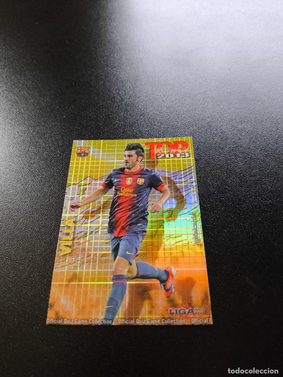 Cromos de F&uacute;tbol: 633 DAVID VILLA BARCELONA FONDO DORADO CUADROS TOP MUNDICROMO LIGA 2012 2013 12 13 NO PANINI ESTE