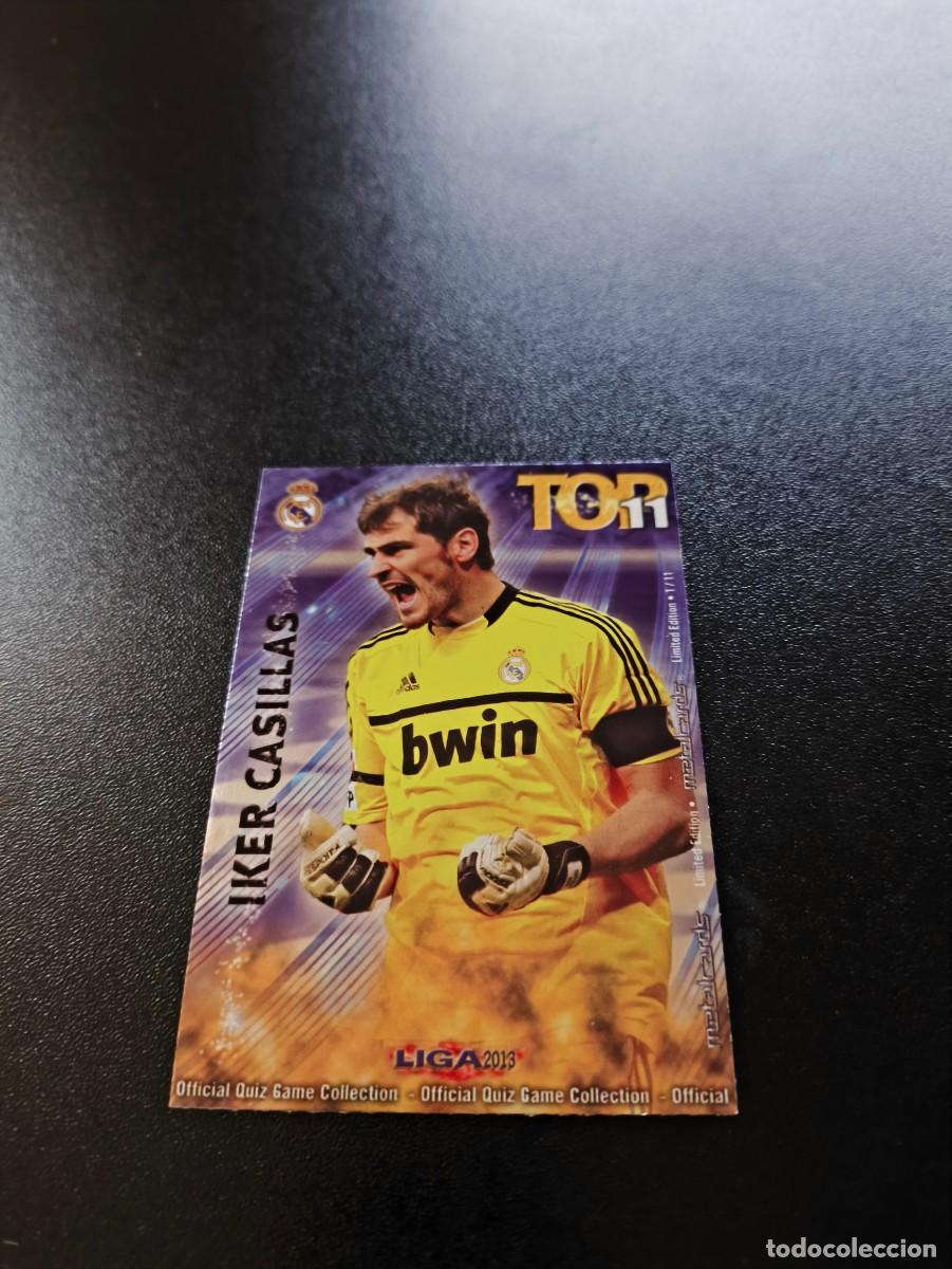 Cromos de F&uacute;tbol: 1 CASILLAS REAL MADRID TOP 11 MUNDICROMO LIGA 2012 2013 12 13 NO PANINI ESTE