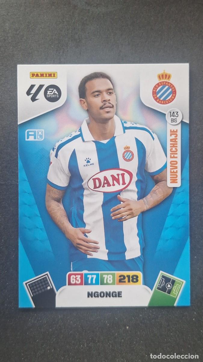 Cromos de F&uacute;tbol: L3 NGONGE R. C. D. ESPA&Ntilde;OL 143 BIS NUEVO FICHAJE ADRENALYN XL LIGA 2025/2026 25 26 PANINI
