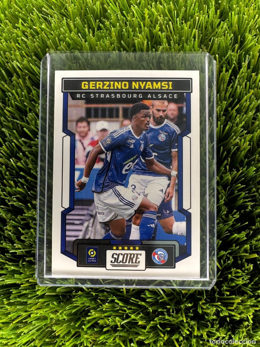 Cromos de F&uacute;tbol: N&ordm; 158 Gerzino Nyamsi RC Estrasburgo Panini Score Ligue 1 23 24