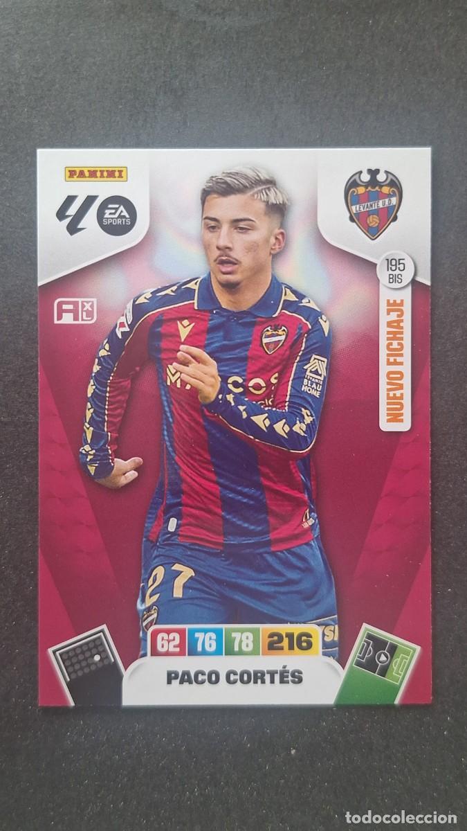 Fu&szlig;ball-Sticker: L3 PACO CORTES LEVANTE U. D. 195 BIS NUEVO FICHAJE ADRENALYN XL LIGA 2025/2026 25 26 PANINI