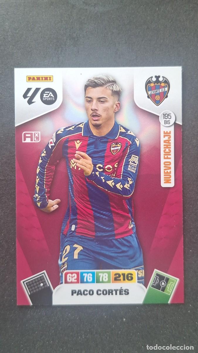 Fu&szlig;ball-Sticker: L3 PACO CORTES LEVANTE U. D. 195 BIS NUEVO FICHAJE ADRENALYN XL LIGA 2025/2026 25 26 PANINI