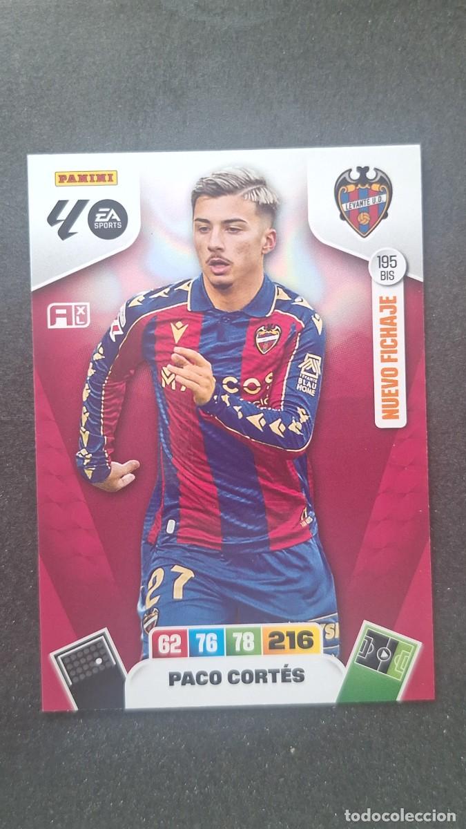 Fu&szlig;ball-Sticker: L3 PACO CORTES LEVANTE U. D. 195 BIS NUEVO FICHAJE ADRENALYN XL LIGA 2025/2026 25 26 PANINI