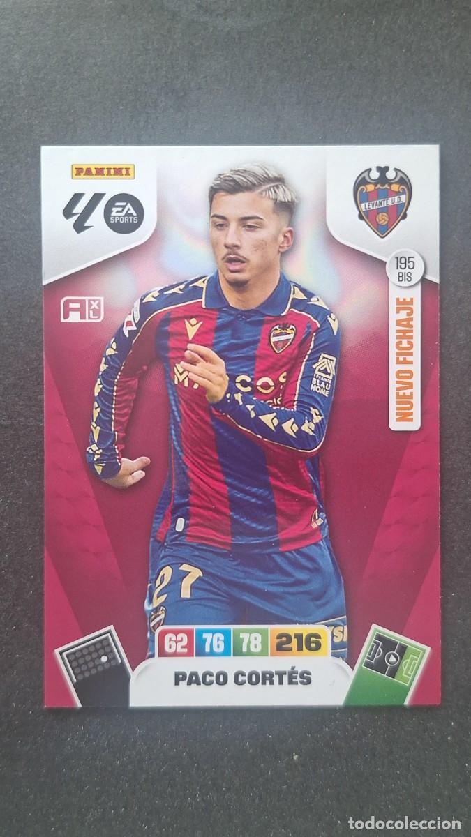 Fu&szlig;ball-Sticker: L3 PACO CORTES LEVANTE U. D. 195 BIS NUEVO FICHAJE ADRENALYN XL LIGA 2025/2026 25 26 PANINI