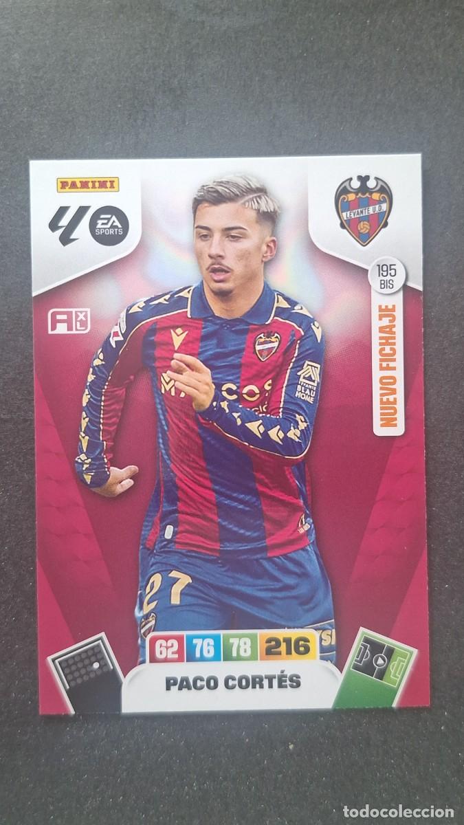 Fu&szlig;ball-Sticker: L3 PACO CORTES LEVANTE U. D. 195 BIS NUEVO FICHAJE ADRENALYN XL LIGA 2025/2026 25 26 PANINI