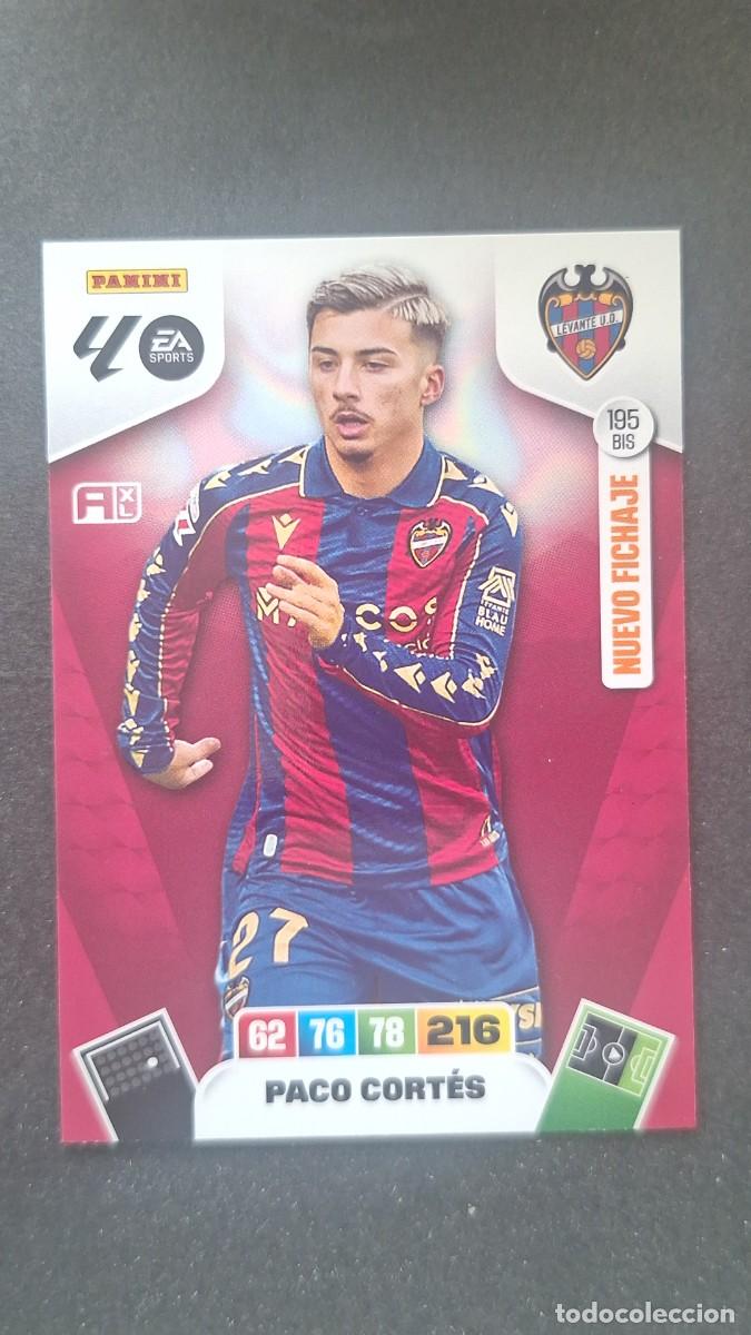Fu&szlig;ball-Sticker: L3 PACO CORTES LEVANTE U. D. 195 BIS NUEVO FICHAJE ADRENALYN XL LIGA 2025/2026 25 26 PANINI