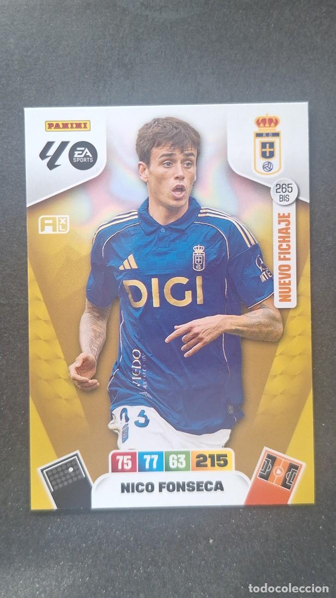 Fu&szlig;ball-Sticker: L3 NICO FONSECA REAL OVIEDO 265 BIS NUEVO FICHAJE ADRENALYN XL LIGA 2025/2026 25 26 PANINI