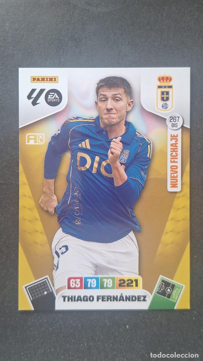 Fu&szlig;ball-Sticker: L3 THIAGO FERNANDEZ REAL OVIEDO 267 BIS NUEVO FICHAJE ADRENALYN XL LIGA 2025/2026 25 26 PANINI