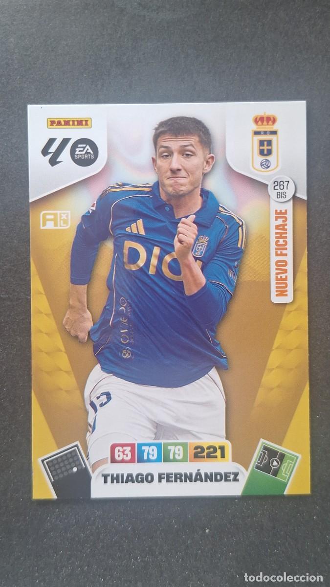 Fu&szlig;ball-Sticker: L3 THIAGO FERNANDEZ REAL OVIEDO 267 BIS NUEVO FICHAJE ADRENALYN XL LIGA 2025/2026 25 26 PANINI