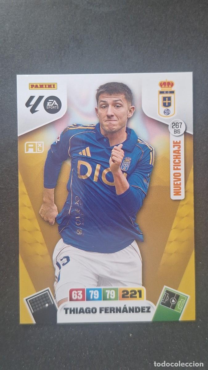 Cromos de F&uacute;tbol: L3 THIAGO FERNANDEZ REAL OVIEDO 267 BIS NUEVO FICHAJE ADRENALYN XL LIGA 2025/2026 25 26 PANINI