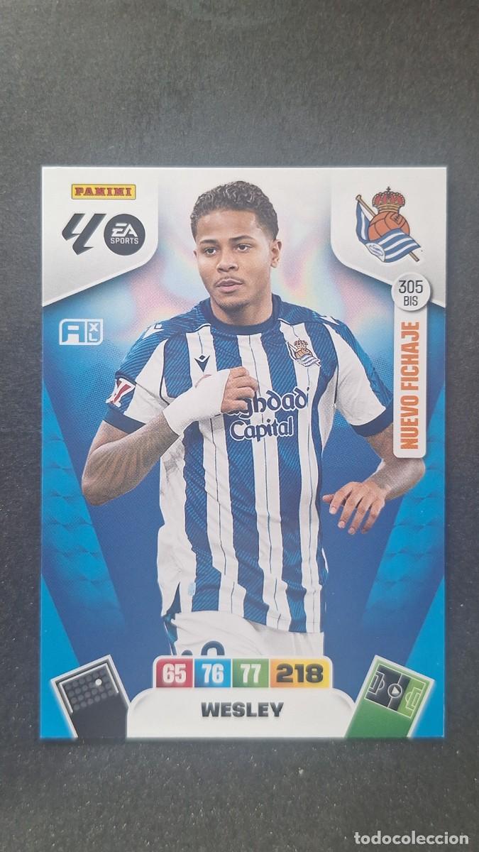 Cromos de F&uacute;tbol: L3 WESLEY REAL SOCIEDAD 305 BIS NUEVO FICHAJE ADRENALYN XL LIGA 2025/2026 25 26 PANINI