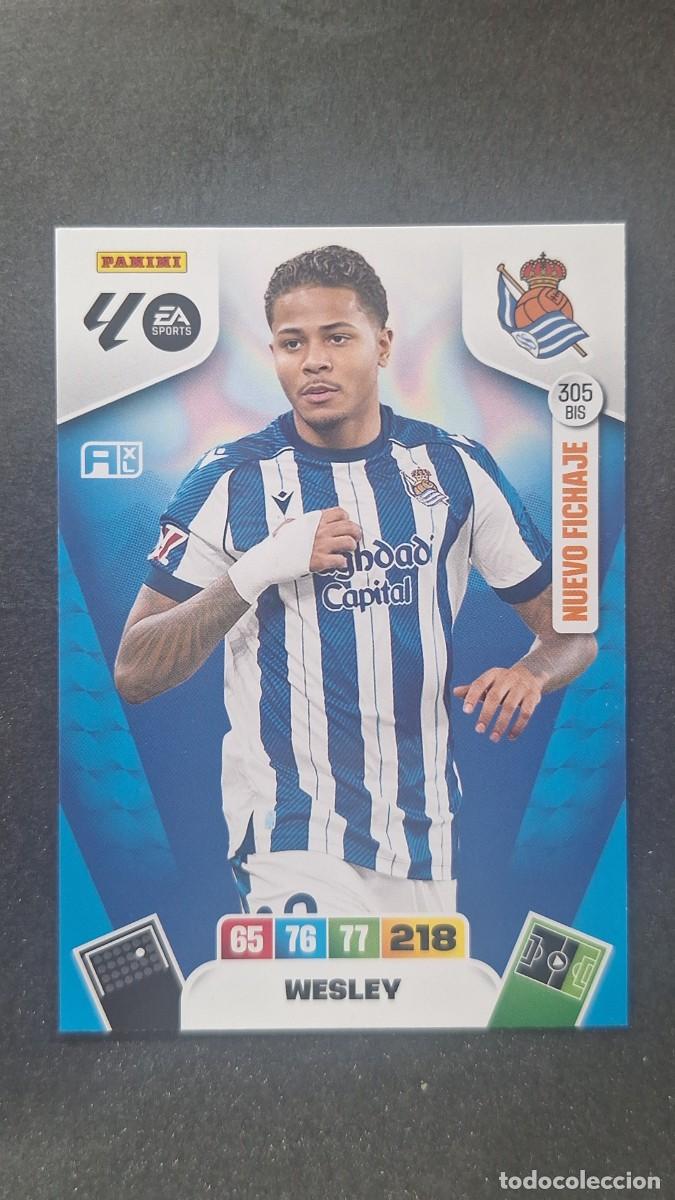 Cromos de F&uacute;tbol: L3 WESLEY REAL SOCIEDAD 305 BIS NUEVO FICHAJE ADRENALYN XL LIGA 2025/2026 25 26 PANINI