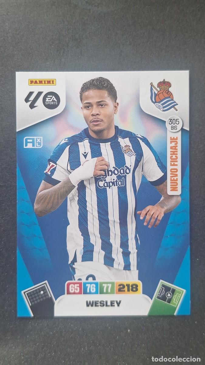 Cromos de F&uacute;tbol: L3 WESLEY REAL SOCIEDAD 305 BIS NUEVO FICHAJE ADRENALYN XL LIGA 2025/2026 25 26 PANINI