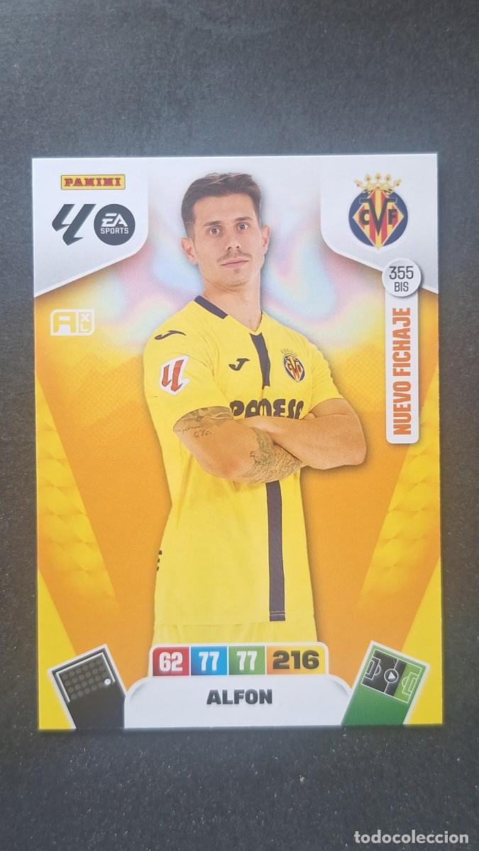 Cromos de F&uacute;tbol: L3 ALFON VILLARREAL C. F. 355 BIS NUEVO FICHAJE ADRENALYN XL LIGA 2025/2026 25 26 PANINI