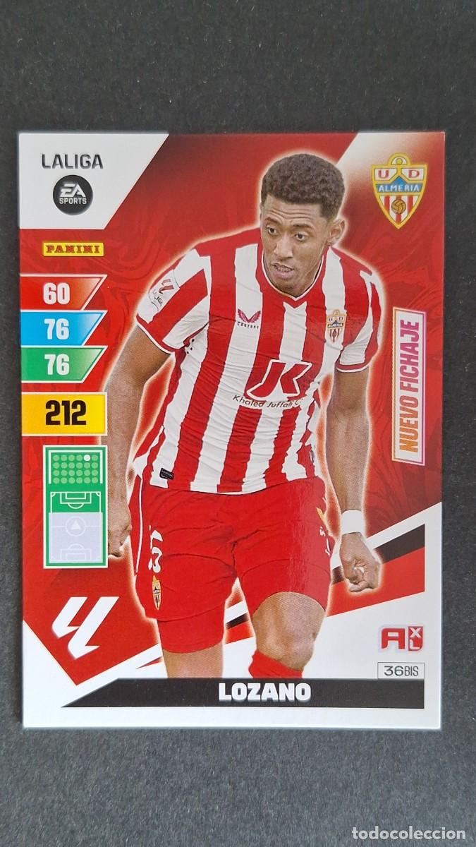 Cromos de F&uacute;tbol: L3 LOZANO U. D. ALMERIA 36 BIS NUEVO FICHAJE ADRENALYN XL LIGA 2023/2024 23 24 PANINI