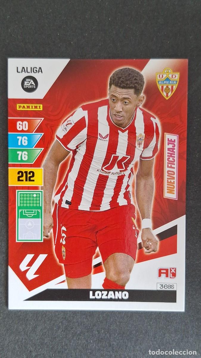 Cromos de F&uacute;tbol: L3 LOZANO U. D. ALMERIA 36 BIS NUEVO FICHAJE ADRENALYN XL LIGA 2023/2024 23 24 PANINI