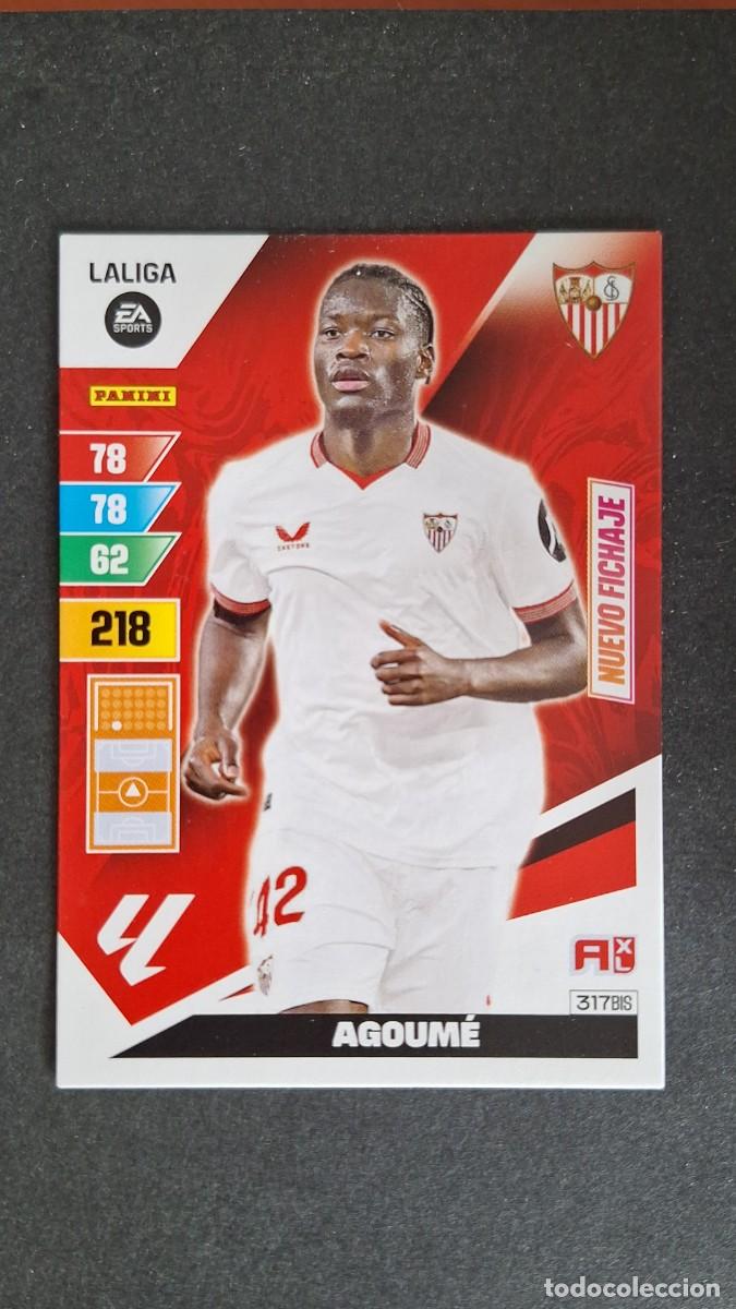Cromos de F&uacute;tbol: L3 AGOUME SEVILLA F. C. 317 BIS NUEVO FICHAJE ADRENALYN XL LIGA 2023/2024 23 24 PANINI