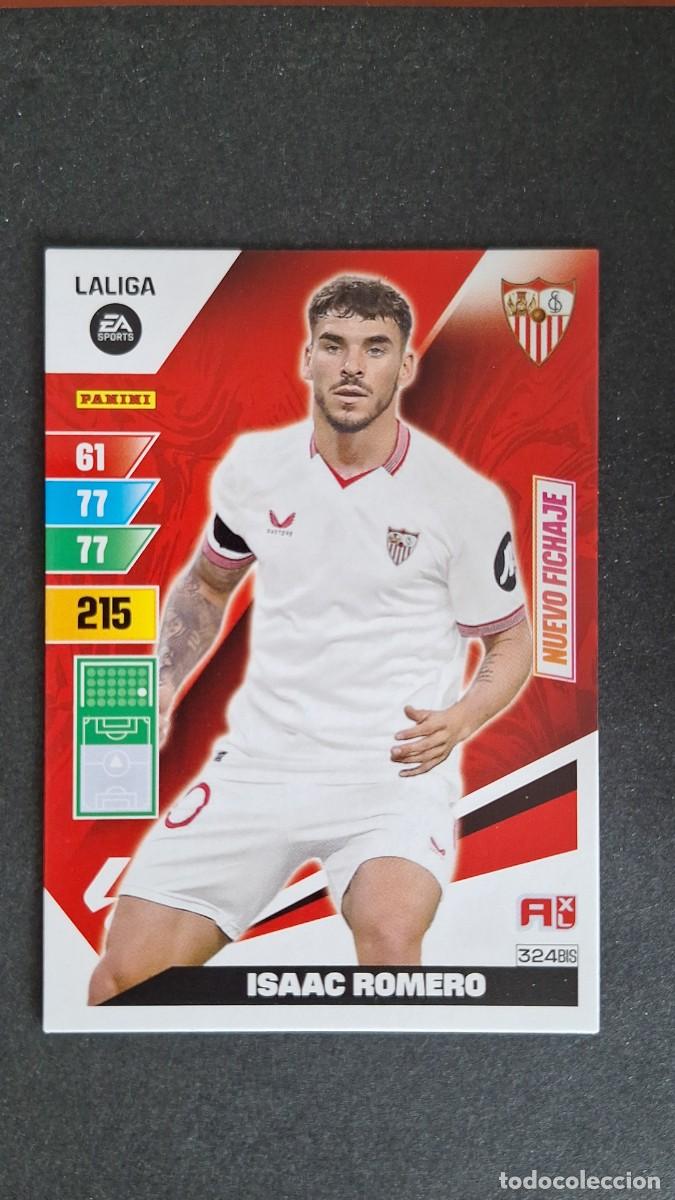 Cromos de F&uacute;tbol: L3 ISAAC ROMERO SEVILLA F. C. 324 BIS NUEVO FICHAJE ADRENALYN XL LIGA 2023/2024 23 24 PANINI