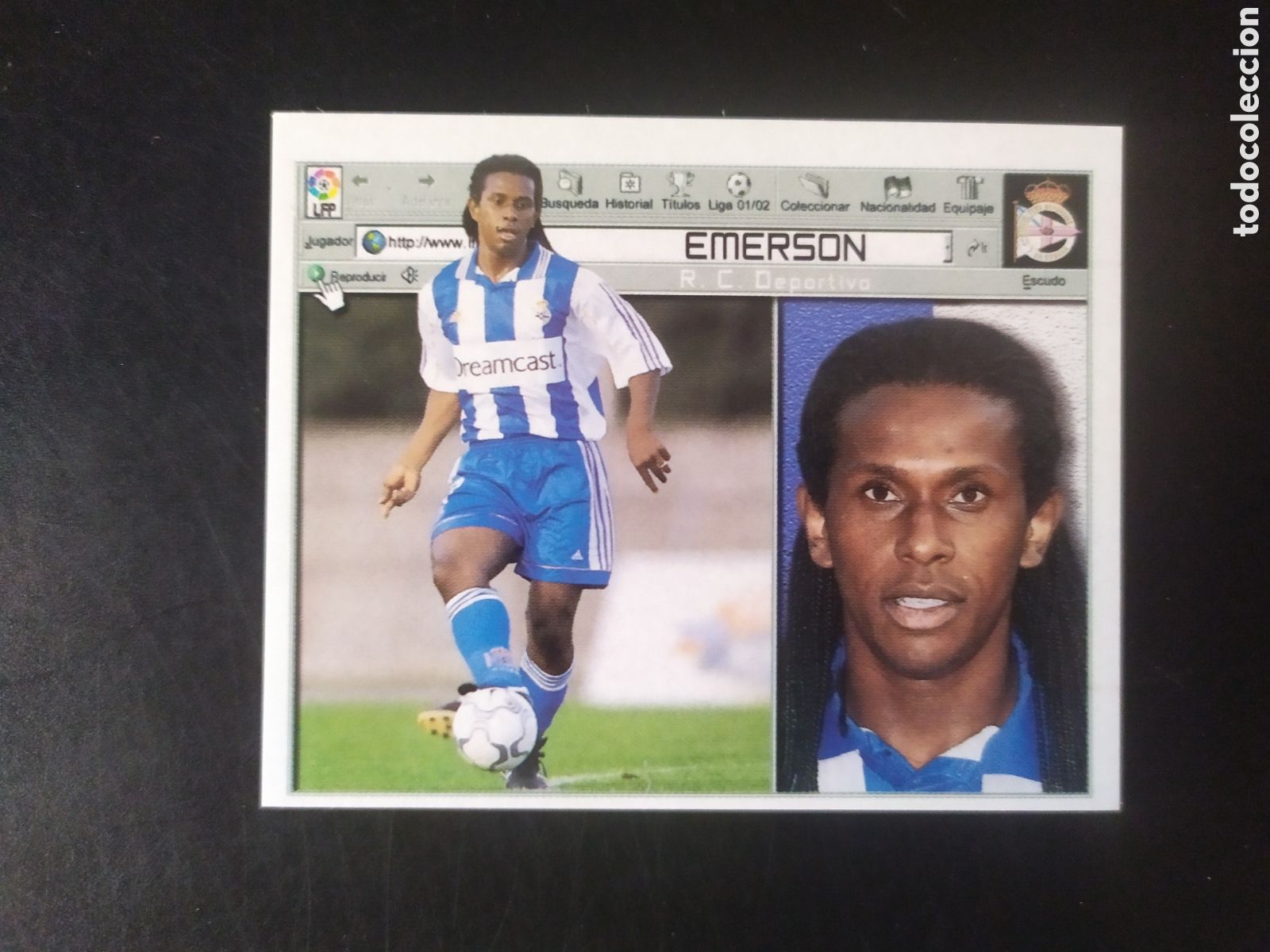Football Stickers: Liga este 2001 2002 01 02 Emerson Deportivo Coru&ntilde;a sin pegar