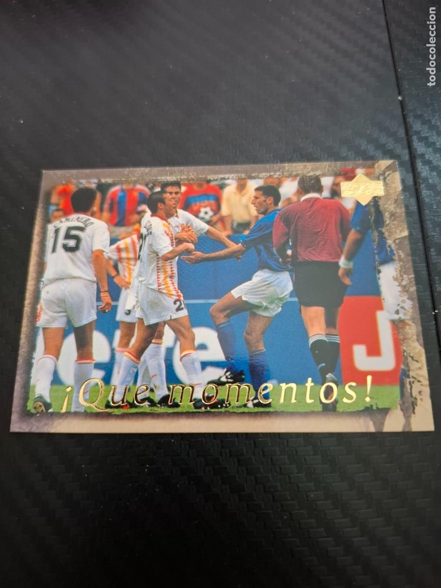 Cromos de F&uacute;tbol: 44 QUE MOMENTOS LUIS ENRIQUE CODAZO SELECCION ESPA&Ntilde;OLA UPPER DECK WORLD CUP MUNDIAL 1998 98