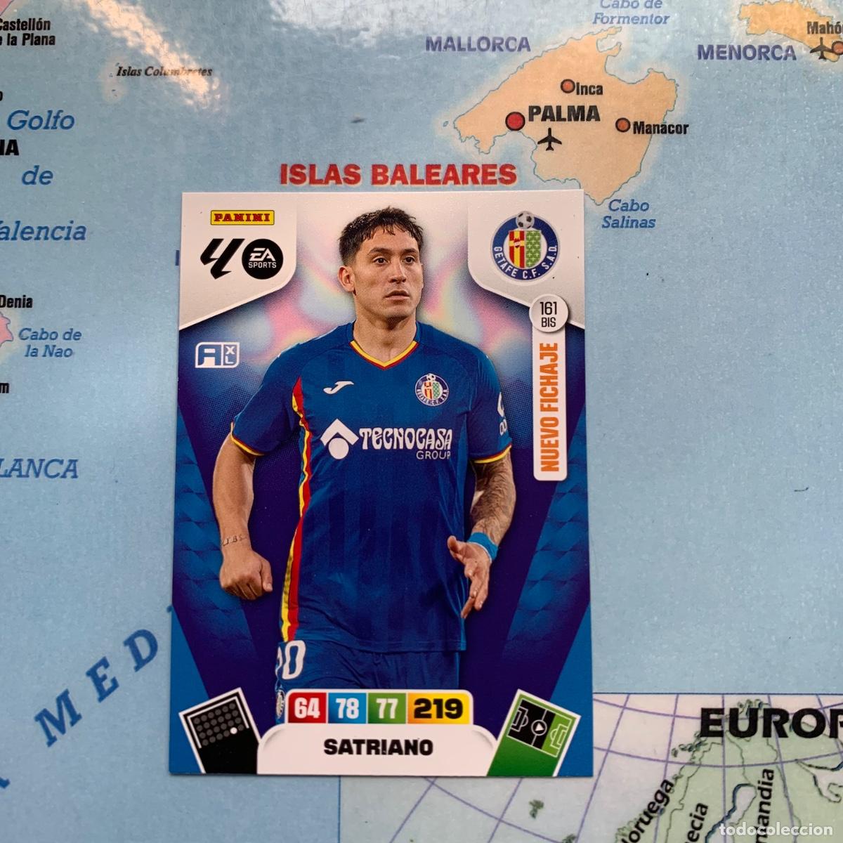 Fu&szlig;ball-Sticker: Satrino nuevo fichaje n&uacute;mero 161 Bis del Getafe cromo adrenalyn XL 25-26 2025-2026