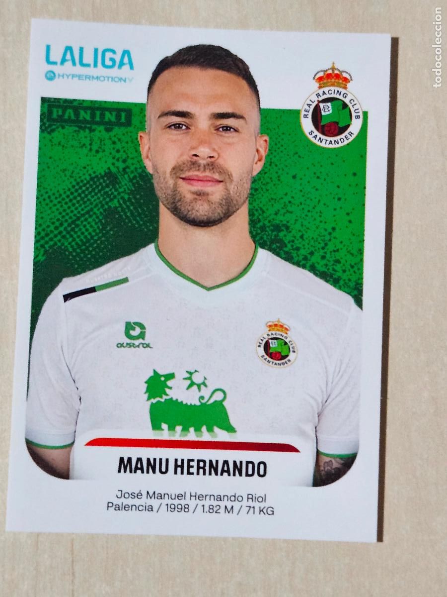 Cromos de F&uacute;tbol: N&ordm; 331 MANU HERNANDO RACING DE SANTANDER - CROMO - LIGA HYPERMOTION 2025 2026 SEGUNDA DIVISION 25 26