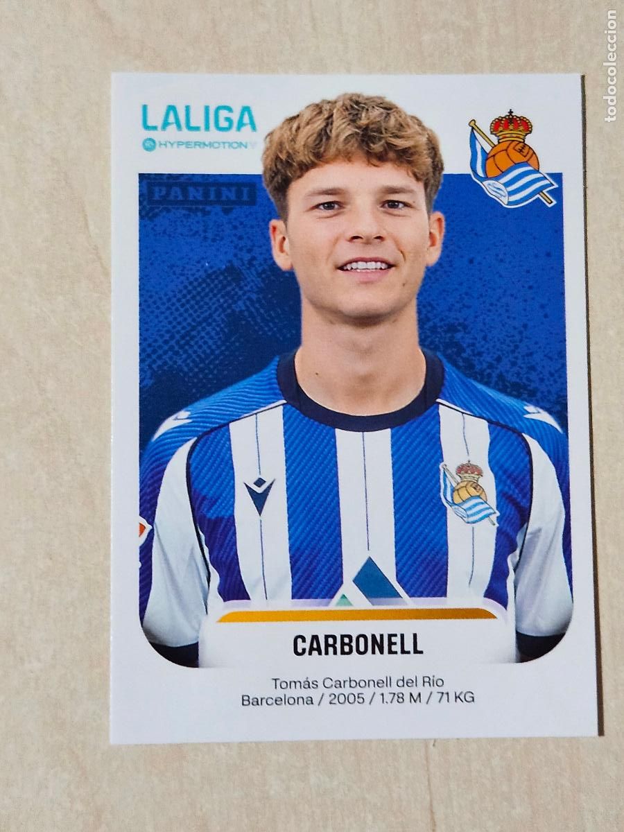 Cromos de F&uacute;tbol: N&ordm; 353 CARBONELL - REAL SOCIEDAD B - CROMO - LIGA HYPERMOTION 2025 2026 SEGUNDA DIVISION 25 26