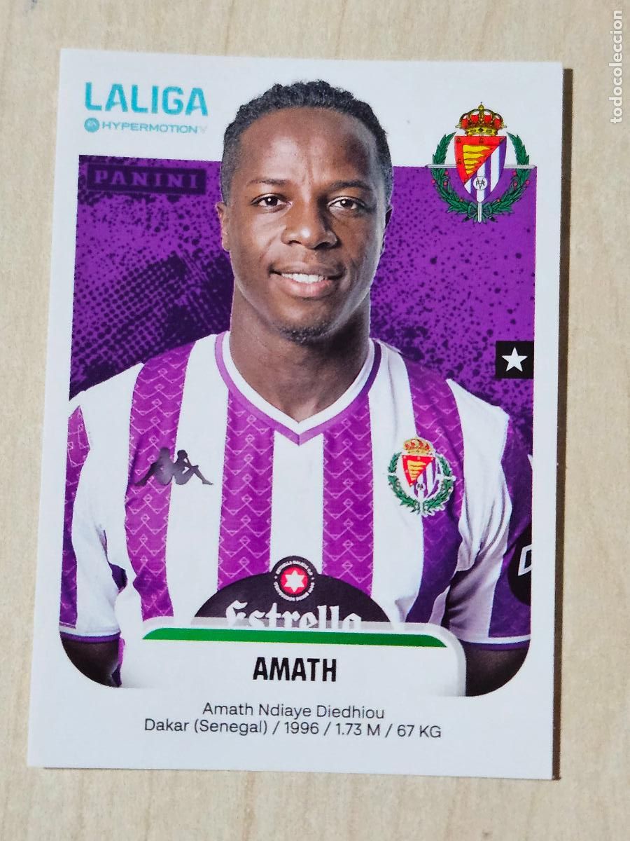 Cromos de F&uacute;tbol: N&ordm; 396 AMATH - REAL VALLADOLID - CROMO - LIGA HYPERMOTION 2025 2026 SEGUNDA DIVISION 25 26